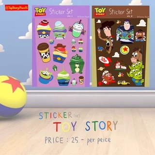 สติ๊กเกอร์ ไดคัท (PVC ขนาด A6) เงา กันน้ำ ราคาน่ารัก ลวดลายทอยสตอรี่ (Sticker Toy Story)