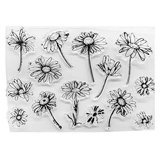 ST❀ Daisy Flower Silicone Clear Seal Stamp DIY Scrapbooking Embossing Photo Album Decorative Paper Card