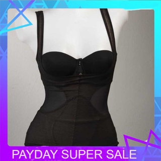 Leena เสื้อกระชับสัดส่วน (เฉพาะเสื้อ) ออกกำลังกาย คอลึก Slimming Sheer Tank Size S-XL สีดำ