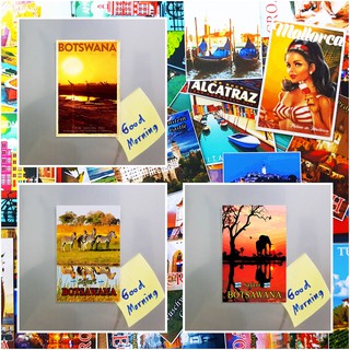 แม่เหล็กติดตู้เย็น บอสวาน่า 2×3 นิ้ว ของที่ระลึก ของฝาก Souvenir Magnet Botswana Africa 2x3"