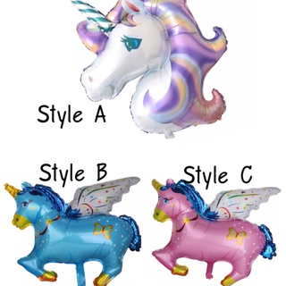 ⭐️CODE: NEWPSHRW ลด80บาท ⭐️ ลูกโป่งฟอยล์ ม้า unicorn