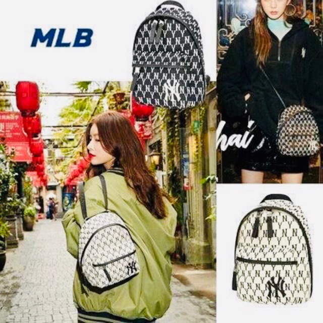 🎯กระเป๋าสะพายผู้หญิง 🎯  MLB New York Yankees Monogram Mini Backpack (32BG09911)