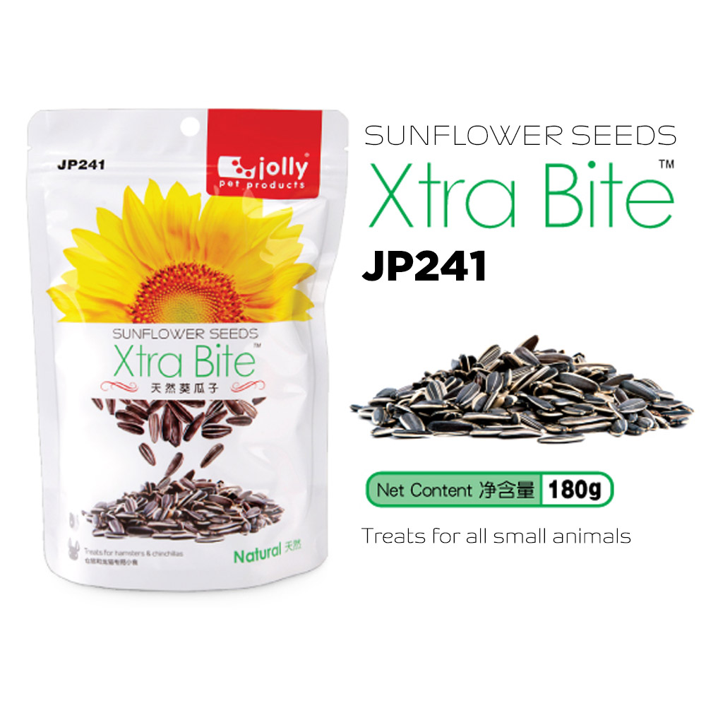 Jolly Xtra Bite Sunflower Seeds เมล็ดทานตะวัน สำหรับ กระต่าย แกสบี้ หนูแฮมสเตอร์ (180g) (JP241)