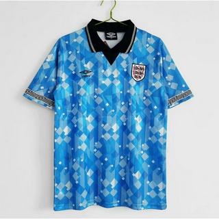 เสื้อฟุตบอลอังกฤษ 3rd Retro Jersey 1990 สีฟ้า England Football Jersey