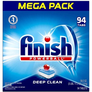 ʕ•́ᴥ•̀ʔ Finish Deep clean 94 ชิ้น powerball dish washing machine ล้างจาน ชนิดก้อน เครื่องล้างจาน ฟินิช