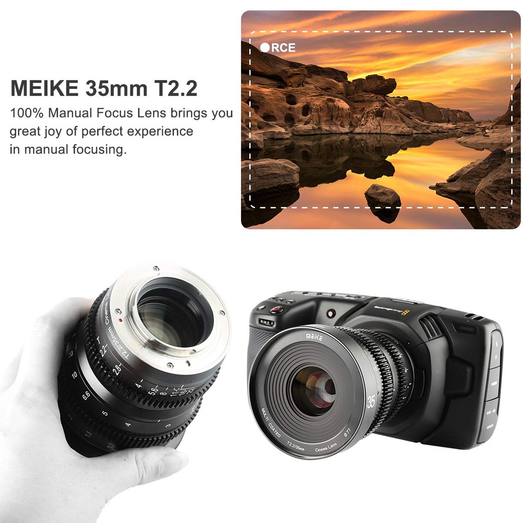 Meike 35mm T2.2 Manual Focus Cinema Lens (E Mount