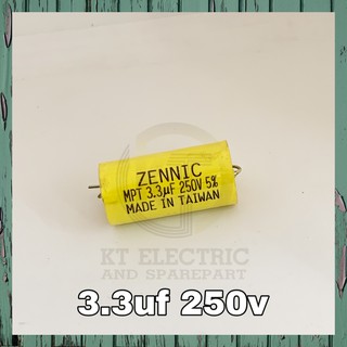 Zennic 3.3uF 250v Cเสียงแหลม กันขาดลำโพง คอนเดนเซอร์ ตัดเสียงทุ้ม แคปลำโพง คาปาเสียงแหลม