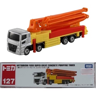 Long Tomica Takara Tomy No.127 Mitsubishi Fuso Super Great Concrete Pump Car โทมิก้า โทมี่ รถเหล็ก รถของเล่น