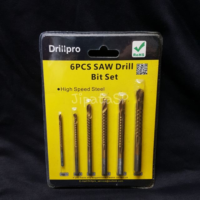 ดอกสว่านเจาะเหล็กแบบขยายรูได้ 6 ชิ้น DRILLPRO