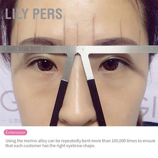 Lily Pers ไม้บรรทัดวัดคิ้วถาวรนํามาใช้ใหม่ได้ 1 ชิ้น