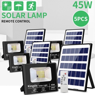 【1PCS/2PCS/3PCS/5PCS】45W Solar lights โคมไฟโซล่าเซลล์ พร้อมรีโมท รับประกัน 5 ปี พร้อมจัดส่งทั่วไทย