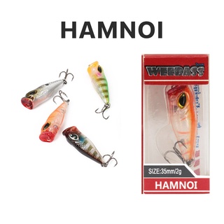 เหยื่อปลั๊ก แท้จาก Weebass Action ดีราคาเบา รุ่น Hamnoi 3.5 cm. 2.0 g. Floating