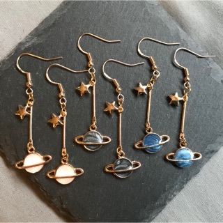 Dangle Earrings :: Saturn with Star🌟