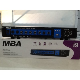 Power Amplifier เครื่องขยายเสียง MBA i9 AV-268A USB SD card Bluetooth FM Radio