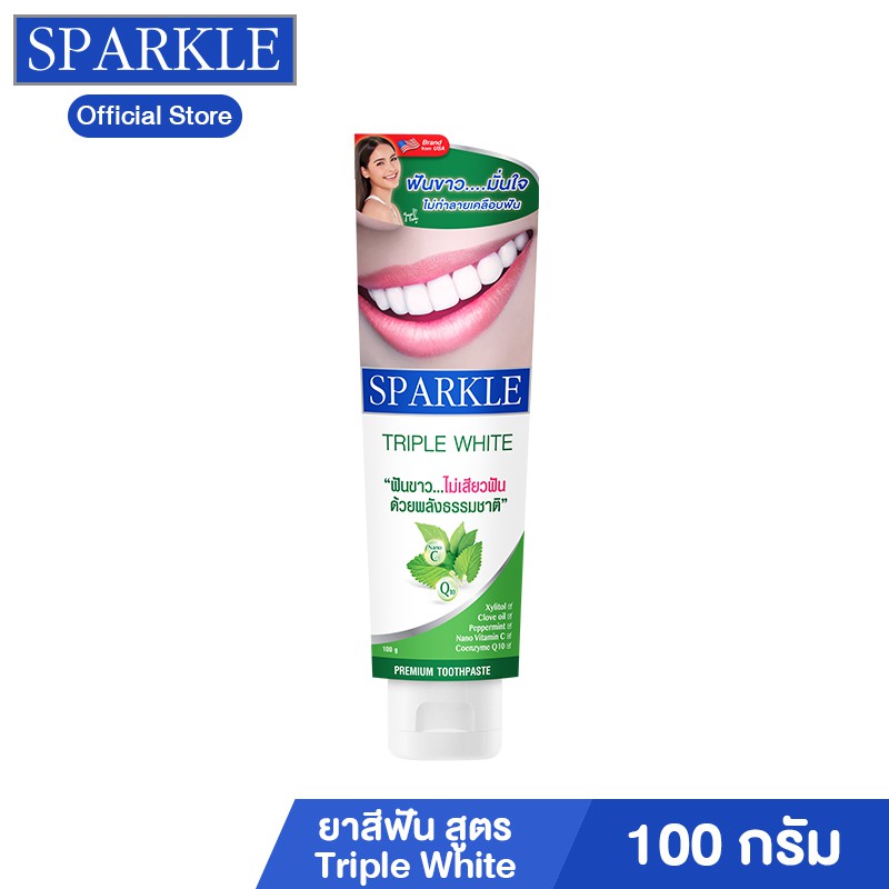 Sparkle ยาสีฟัน สูตร Triple White SK0130 ขนาด 100 g. kuron