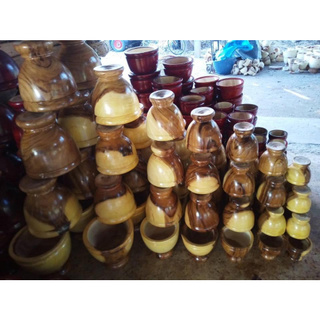 ครกไม้สีธรรมชาติ แถมสาก สินค้าพร้อมส่ง