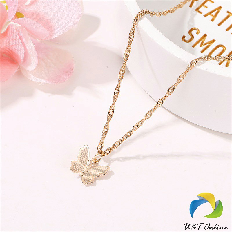 UBT สร้อยคอจี้ผีเสื้อ  สร้อยคอสไตล์เกาหลี สร้อยคอแฟชั่น necklace