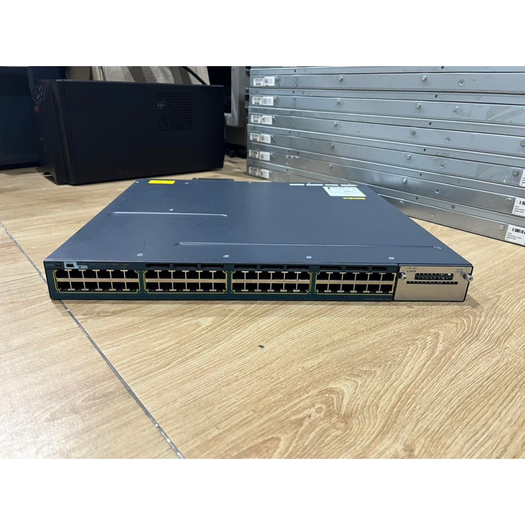 Cisco 3560X-48PF-E Gig PoE switch มือสองพร้อมใช้งาน