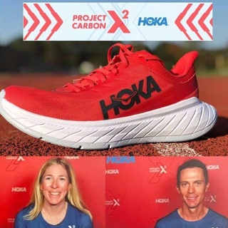 Speedone.th Hoka One One รองเท้าผ้าใบลําลอง สําหรับผู้ชาย ผู้หญิง เหมาะกับการวิ่ง คาร์บอน x2