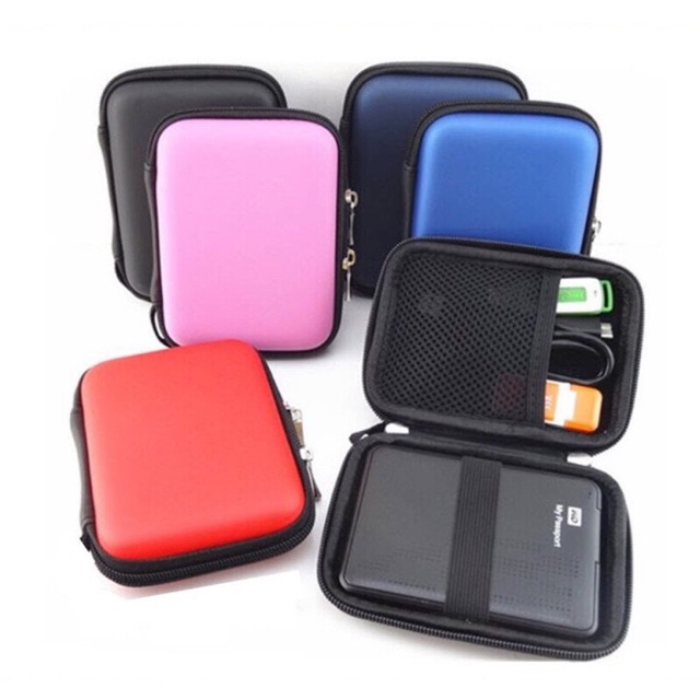 กระเป๋าใส่ External Hard Disk ขนาด 2.5 “ น้ำหนักเบาใส่ได้หลายอุปกรณ์  หูฟัง เพาวเวอร์แบง สาย Data ขนาด 13cm x 9cm x 3cm