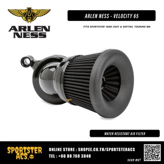 **ฟรีส่งผ่อน0%** Arlen Ness - Velocity 65 ใส้กรองกันน้ำ สำหรับ Harley Sportster และ Softail / Touring M8