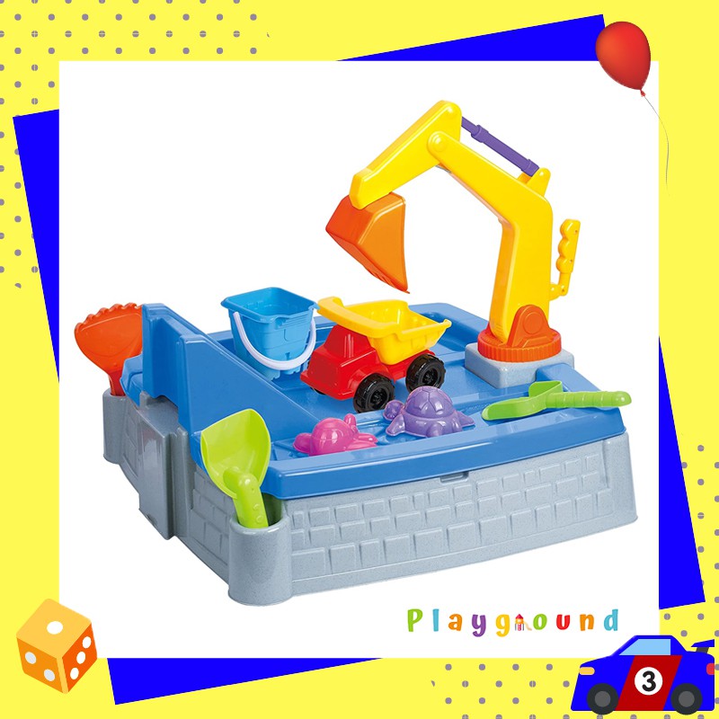 กระบะทราย กล่องเล่นทรายพร้อมของเล่น ขนาดใหญ่ Sandbox Playset