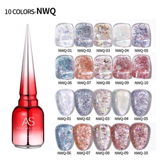 [ใส่โค้ด INCSL12 ลด 50%] ยาทาเล็บ สีทาเล็บเจล ( รหัส NWQ ) 10 สี ขนาด 15 ml