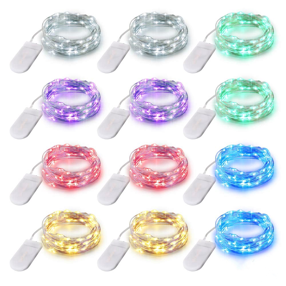 สายไฟตกแต่งห้องนอน LED แบตเตอรี่ ขนาด 1 เมตร 2 เมตร 3 เมตร 5 เมตร (cr 2032)
