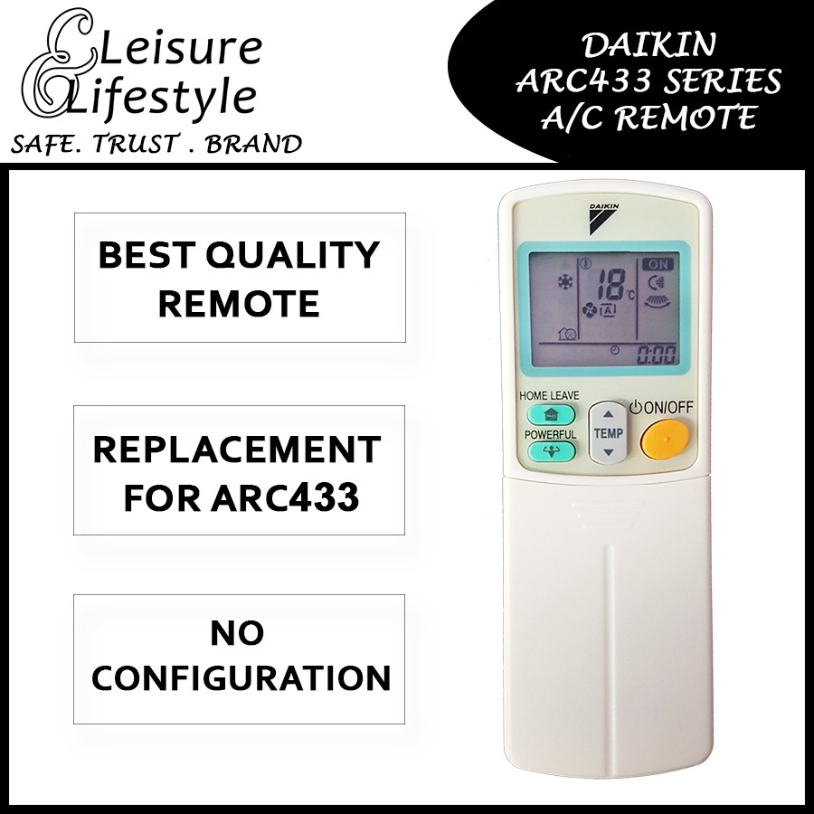 รีโมทคอนโทรล Daikin Aircon Daikin Remote ARC433B71