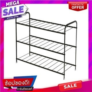 ชั้นวางรองเท้า 3 ชั้น STACKO 60.8X26.5X53.2 ซม. สีดำ ที่จัดเก็บรองเท้า 3 TIER SHOE RACK STACKO 60.8X26.5X53.2CM BLACK อุ