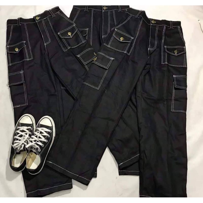 💥กางเกงทรงช่าง6กระเป๋า เอวสม็อค มีปลายทางนะคะ กางเกงแฟชั่น เสื้อผ้าแฟชั่น