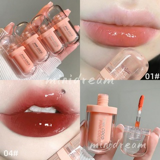 Pink COCO ลิปสติก ลิปกลอสเจลลี่ กระจก เรียบลื่น กันน้ํา ติดทนนาน ให้ความชุ่มชื้น