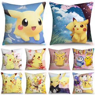 ปลอกหมอนพิมพ์ลายการ์ตูน pikachu สําหรับตกแต่งบ้าน