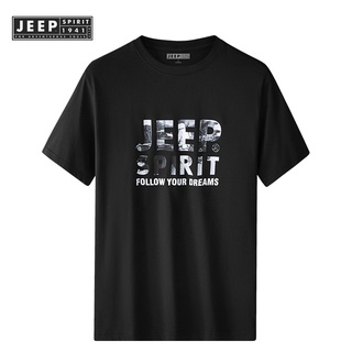 JEEP SPIRIT 1941 ESTD 2022 ใหม่ เสื้อยืดคอกลม แขนสั้น สีพื้น แบบบาง แฟชั่นฤดูร้อน