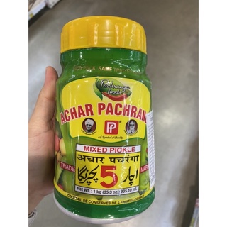 มิกซ์ พิกเกิลส์ ตรา พัชจรังกาฟู๊ด 1 Kg. Achar Pachrang Mix Pickle ( Pachranga Food )