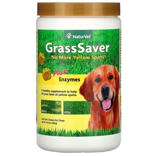 NaturVet, GrassSaver Plus Enzymes for Dogs, 240 Soft Chews, 16.9 oz (480 g)