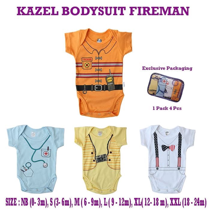 Pnb144 Kids JUMPER KAZEL BODYSUIT FIREMAN