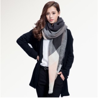 P110 ผ้าคลุมไหล่เกาหลี ผ้าพันคอ ผ้าพันคอแฟชั่น ผ้าแคชเมียร์ Cashmere Scarf