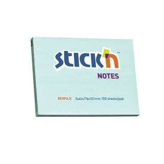 กระดาษโน้ตกาวในตัว ชนิดกาวหัว STICKN #21152 ขนาด 3x4 นิ้ว สีฟ้าพาสเทล (PC)