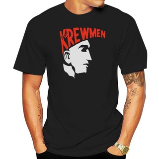 เสื้อยืดลําลอง ผ้าฝ้าย แขนสั้น คอกลม พิมพ์ลาย Krewmen Shout Psychobilly 80S ทรงหลวม สไตล์วินเทจ สําหรับผู้ชาย 1987