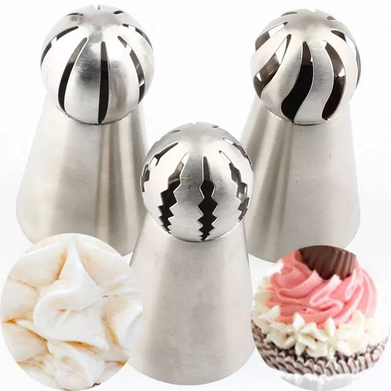 หัวบีบรัสเซีย หัวบีบโดม หัวบีบครีม/ไอซิ่ง แต่งหน้าเค้ก Ball Nozzle