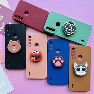 เคสซิลิโคน TPU ลายการ์ตูน พร้อมแหวนขาตั้ง สําหรับ MOTO E7 Power E7i Power Lenovo K13