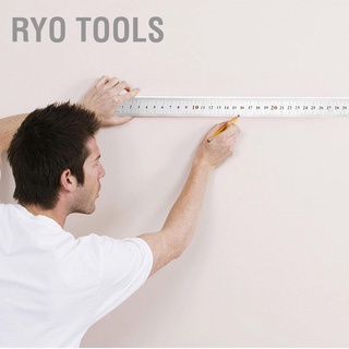 [คลังสินค้าใส] Ryo ไม้บรรทัดอลูมิเนียมอัลลอยด์ 90 องศา 50 ซม. / 19.7 นิ้ว