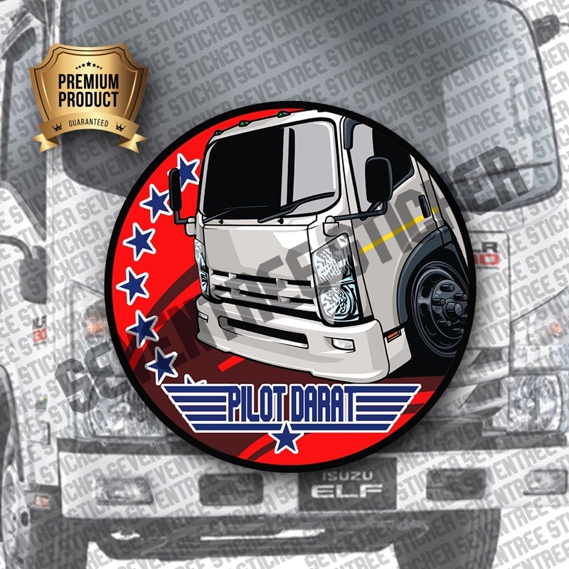 สติ๊กเกอร์ Lori Scania / volvo / Isuzu lorry สะท้อนแสง pantul caya .  PILOT DARAT