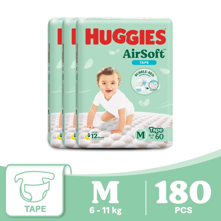Huggies Ultra Natural Soft Diapers Super Jumbo - S44/M60/L50/XL44
