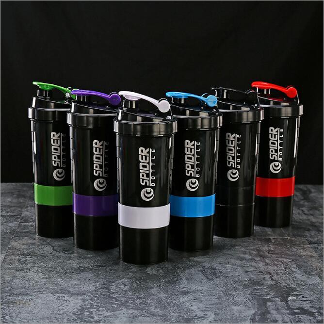 แก้วเวย์ ขนาด500ml แก้วเชค มีช่องใส่วิตามิน และผงเวย์ มีหลายสี