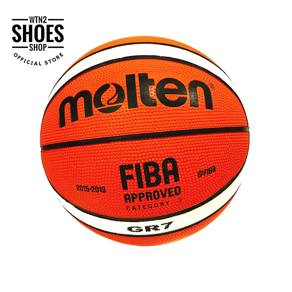 Molten ลูกบาส ลูกบาสเกตบอล รุ่น GR7 เบอร์ 7 สีส้มคาดขาว by WTN2 SHOES SHOP
