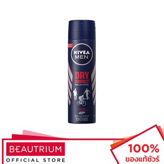 NIVEA Men Dry Impact Deodorant Spray สเปรย์ระงับกลิ่นกาย 150ml