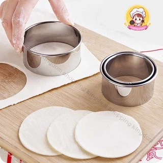 พิมพ์ตัดแป้งวงกลมสแตนเลส 3 ขนาด พิมพ์คุกกี้ สแตนเลส พิมพ์คุกกี้ Pastry Cookie Cutter