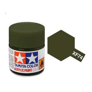 สีสูตรน้ำทามิย่า Tamiya Acrylic XF74 Olive Drab 10ml